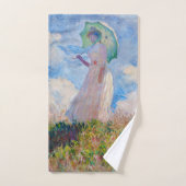 Claude Monet - Femme avec Parasol face à gauche (Serviette à main)