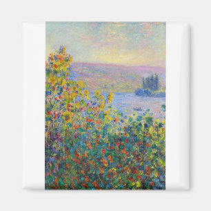 Claude Monet Flower Beds at Vetheuil Magneet