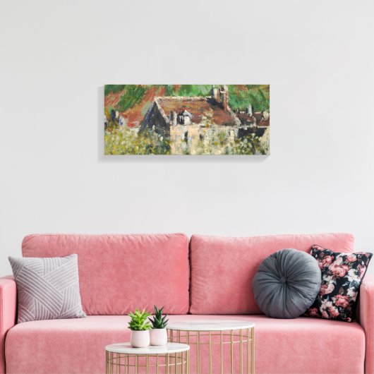 Claude Monet - Flowering Plum Trees Canvas Afdruk (Insitu (Woonkamer))