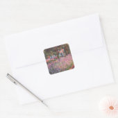 Claude Monet/Garden bij Giverny Vierkante Sticker (Envelop)