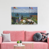 Claude Monet - Garden in Sainte-Adresse Canvas Afdruk (Insitu (Woonkamer))