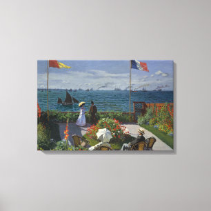 Claude Monet - Garden in Sainte-Adresse Canvas Afdruk