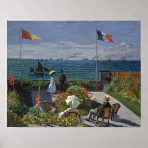 Claude Monet - Garden in Sainte-Adresse Poster