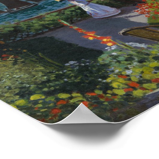 Claude Monet - Garden in Sainte-Adresse Poster (Hoek)