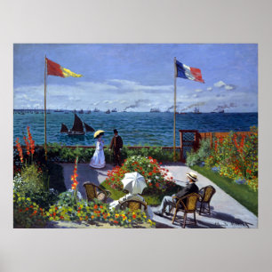 Claude Monet Garden in Sainte-Adresse Poster