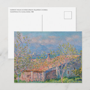 Claude Monet - Gardener's House in Antibes Briefkaart