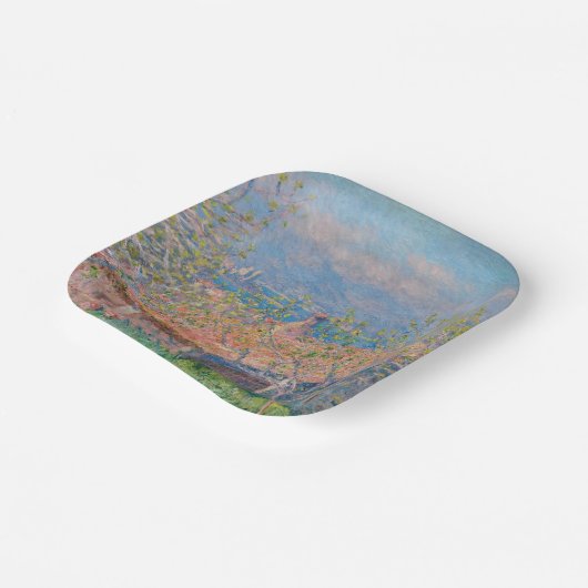 Claude Monet - Gardener's House in Antibes Papieren Bordje (Gebogen)