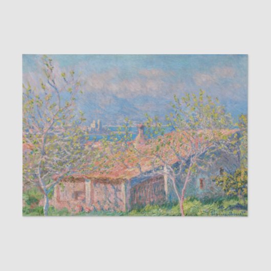 Claude Monet - Gardener's House in Antibes Tissuepapier (Voorkant)