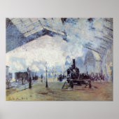 Claude Monet - Gare Saint Lazare in Parijs Poster (Voorkant)