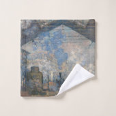Claude Monet - Gare Saint-Lazare Vue extérieure (Gant de toilette)
