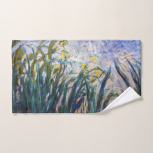 Claude Monet - Geel en Paars Irises Bad Handdoek