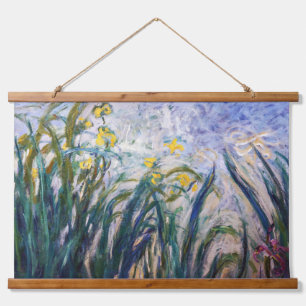 Claude Monet - Geel en Paars Irises Hangend Wandkleed
