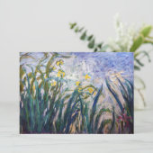 Claude Monet - Geel en Paars Irises Kaart (Staand voorkant)