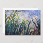 Claude Monet - Geel en Paars Irises Kaart (Voorkant / Achterkant)