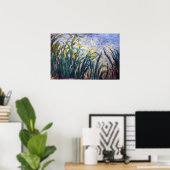 Claude Monet - Geel en Paars Irises Poster (Thuiskantoor)
