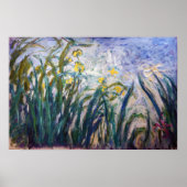 Claude Monet - Geel en Paars Irises Poster (Voorkant)