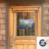 Claude Monet - Geel en Paars Irises Raamsticker (Huis Deur)