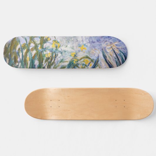 Claude Monet - Geel en Paars Irises Skateboard (Horizontaal)