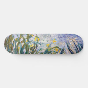 Claude Monet - Geel en Paars Irises Skateboard