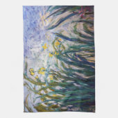 Claude Monet - Geel en Paars Irises Theedoek (Verticaal)