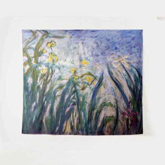 Claude Monet - Geel en Paars Irises Wandkleed (Voorkant (horizontaal))
