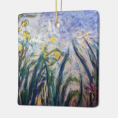 Claude Monet - Gele en paarse irissen Keramisch Ornament (Links)