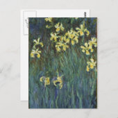 Claude Monet - Gele Irises Briefkaart (Voorkant / Achterkant)