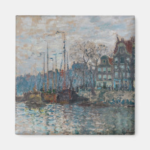 Claude Monet - Gezicht op Amsterdam Magneet