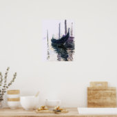 Claude Monet Gondola in Venetië Poster (Keuken)