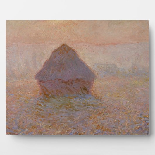 Claude Monet | Grainstack, zon in de mist Fotoplaat (Voorkant)