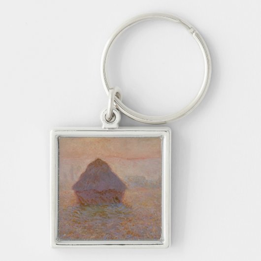 Claude Monet | Grainstack, zon in de mist Sleutelhanger (Voorkant)
