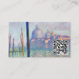 Claude Monet - Grand Canal, Venetië - QR-code Visitekaartje