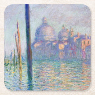 Claude Monet - Grand Canal, Venetië Vierkante Kartonnen Onderzetter
