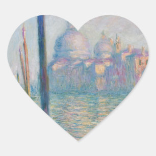 Claude Monet Grand Canal Venice Italië Reis Hart Sticker