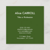 Claude Monet - Groene Harmonie - QR Code Vierkante Visitekaartje (Achterkant)