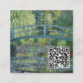 Claude Monet - Groene Harmonie - QR Code Vierkante Visitekaartje (Voorkant)