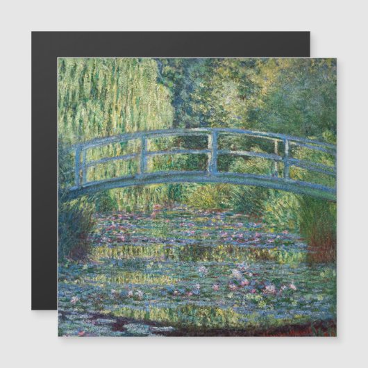 Claude Monet - Harmonie Verte Carte Magnétique (Devant / Derrière)