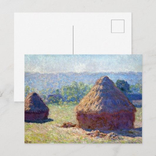 Claude Monet Haystack, Einde van de zomer Briefkaart (Voorkant / Achterkant)