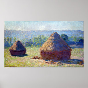 Claude Monet Haystack, Einde van de zomer Poster