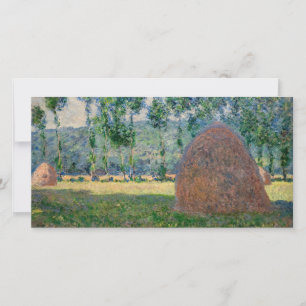 Claude Monet - Haystacks bij Giverny Bedankkaart