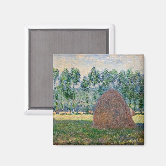 Claude Monet - Haystacks bij Giverny Magneet (Voorkant / Achterkant)