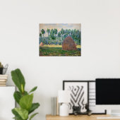 Claude Monet - Haystacks bij Giverny Poster (Thuiskantoor)