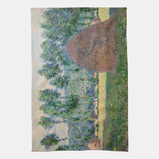 Claude Monet - Haystacks bij Giverny Theedoek (Verticaal)