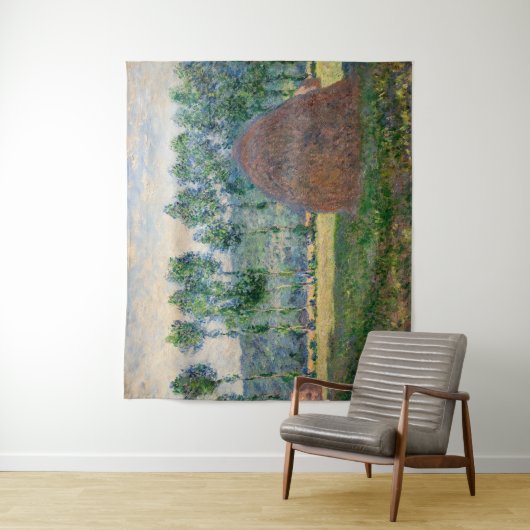 Claude Monet - Haystacks bij Giverny Wandkleed (In situ)