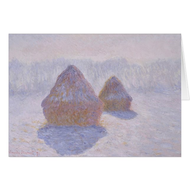 Claude Monet | Haystacks-effect van sneeuw en zon (Voorkant Horizontaal)