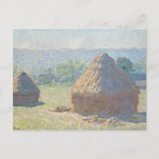 Claude Monet - Haystacks, Einde van de zomer Briefkaart (Voorkant)