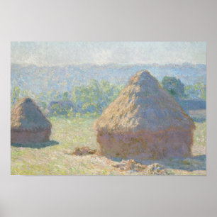 Claude Monet - Haystacks, Einde van de zomer Poster