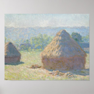 Claude Monet - Haystacks, Einde van de zomer Poster
