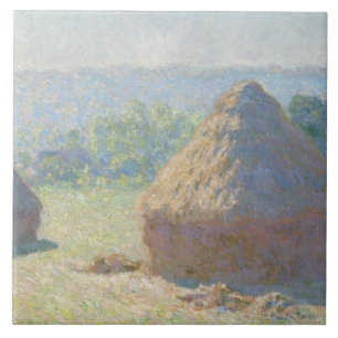 Claude Monet - Haystacks, Einde van de zomer Tegeltje