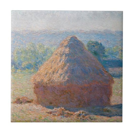 Claude Monet - Haystacks, einde zomer Tegeltje (Voorkant)
